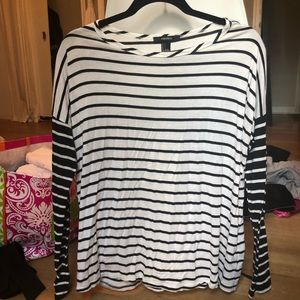 Striped color block long sleeve